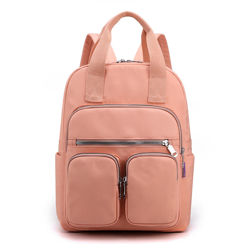 OREU-A (Women's Fashion Large Capacity Multi-pocket Nylon Cloth Backpack)