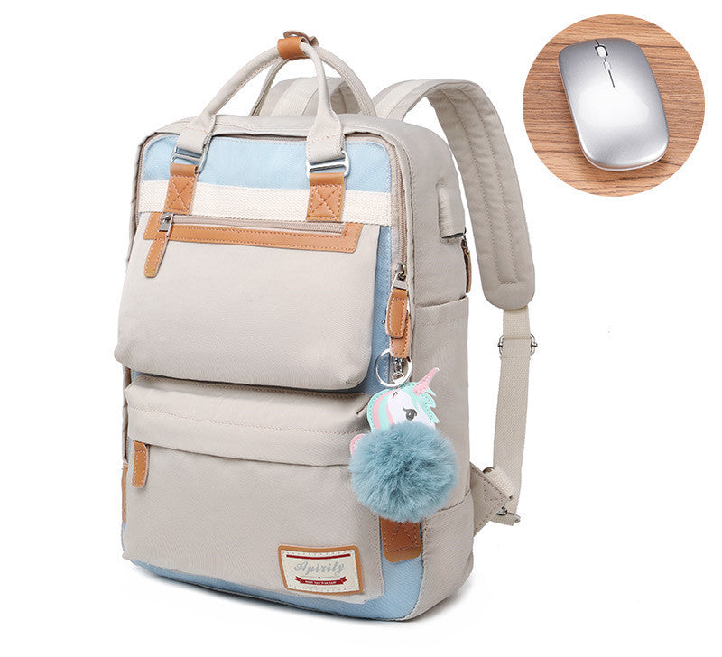 OREU-G (Shoulder Laptop Bag 15.6-inch Female Fashion Waterproof And Shockproof)