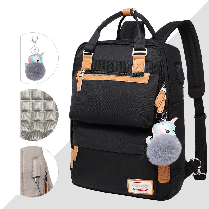 OREU-G (Shoulder Laptop Bag 15.6-inch Female Fashion Waterproof And Shockproof)