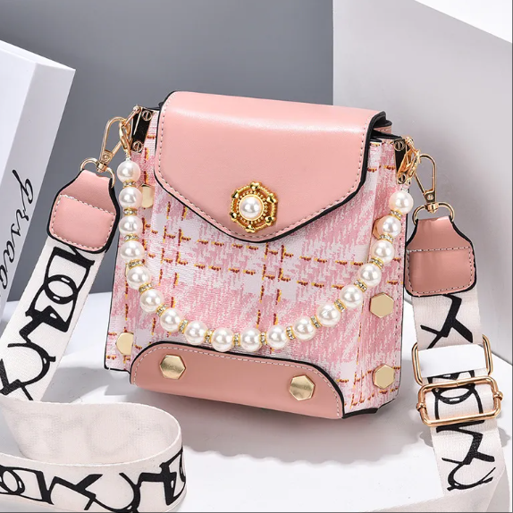 Elegant Pearl Chain Crossbody Bag ? Cute Princess-Inspired Phone Purse for Women