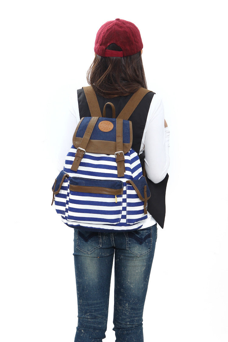 Martina1 (Horizontal striped bag backpack)
