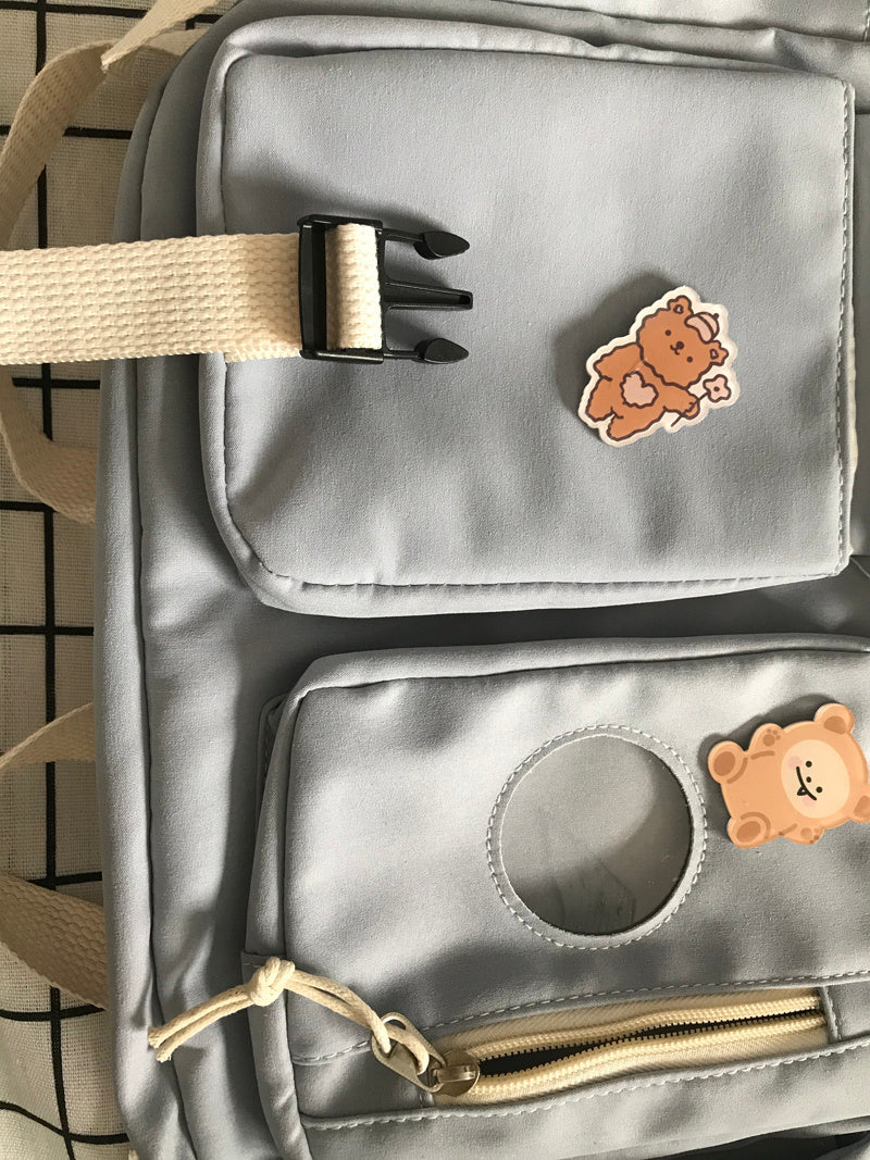 OREU-K (Campus Small Fresh And Cute Student Backpack Soft Girl School Bag)