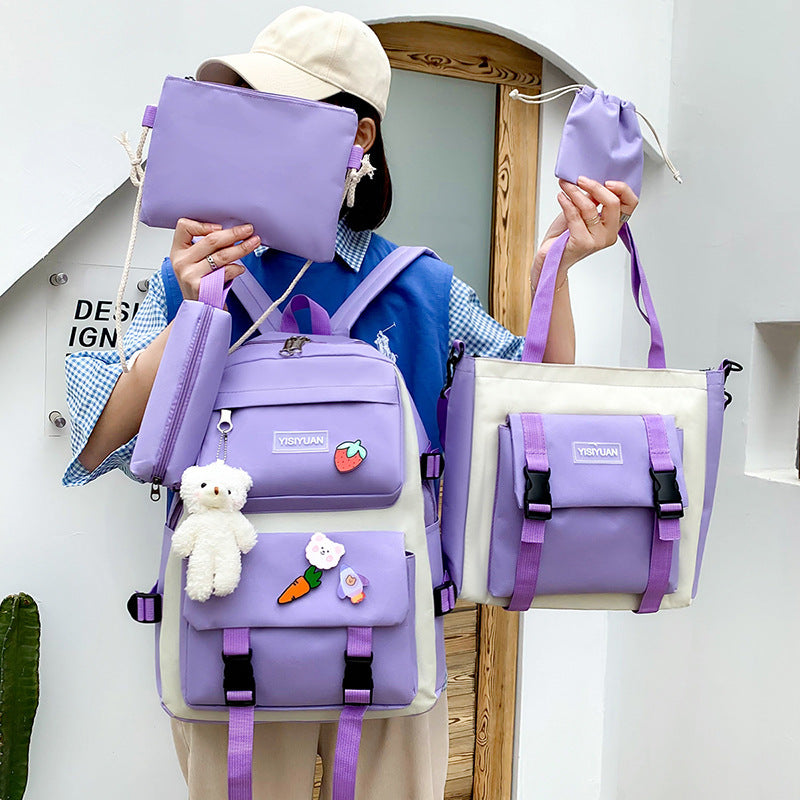 OREU-L (Canvas Backpack Women Korean Harajuku)
