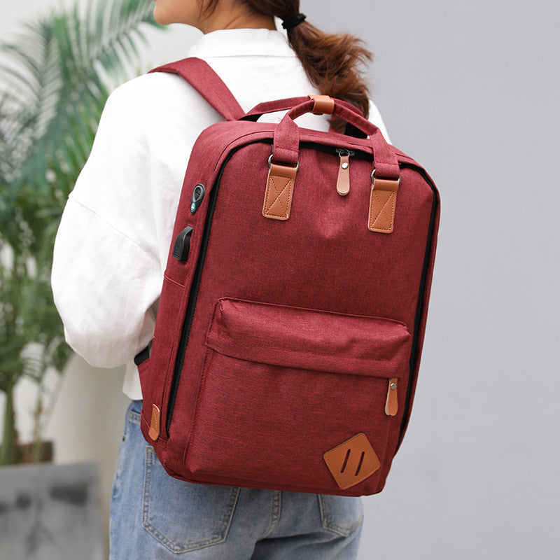 OREU9 (Backpack Male Business Casual USB Computer Backpack Large Capacity)