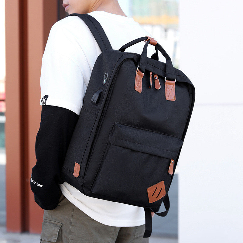 OREU9 (Backpack Male Business Casual USB Computer Backpack Large Capacity)