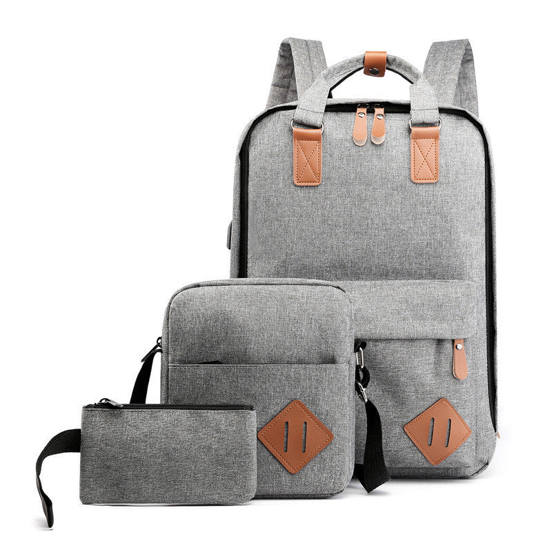 OREU9 (Backpack Male Business Casual USB Computer Backpack Large Capacity)