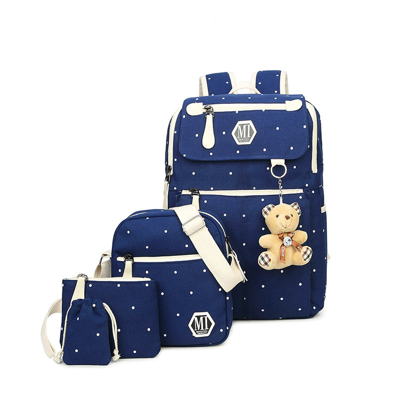 OREU19 (Canvas Print Polka Dot Backpack)