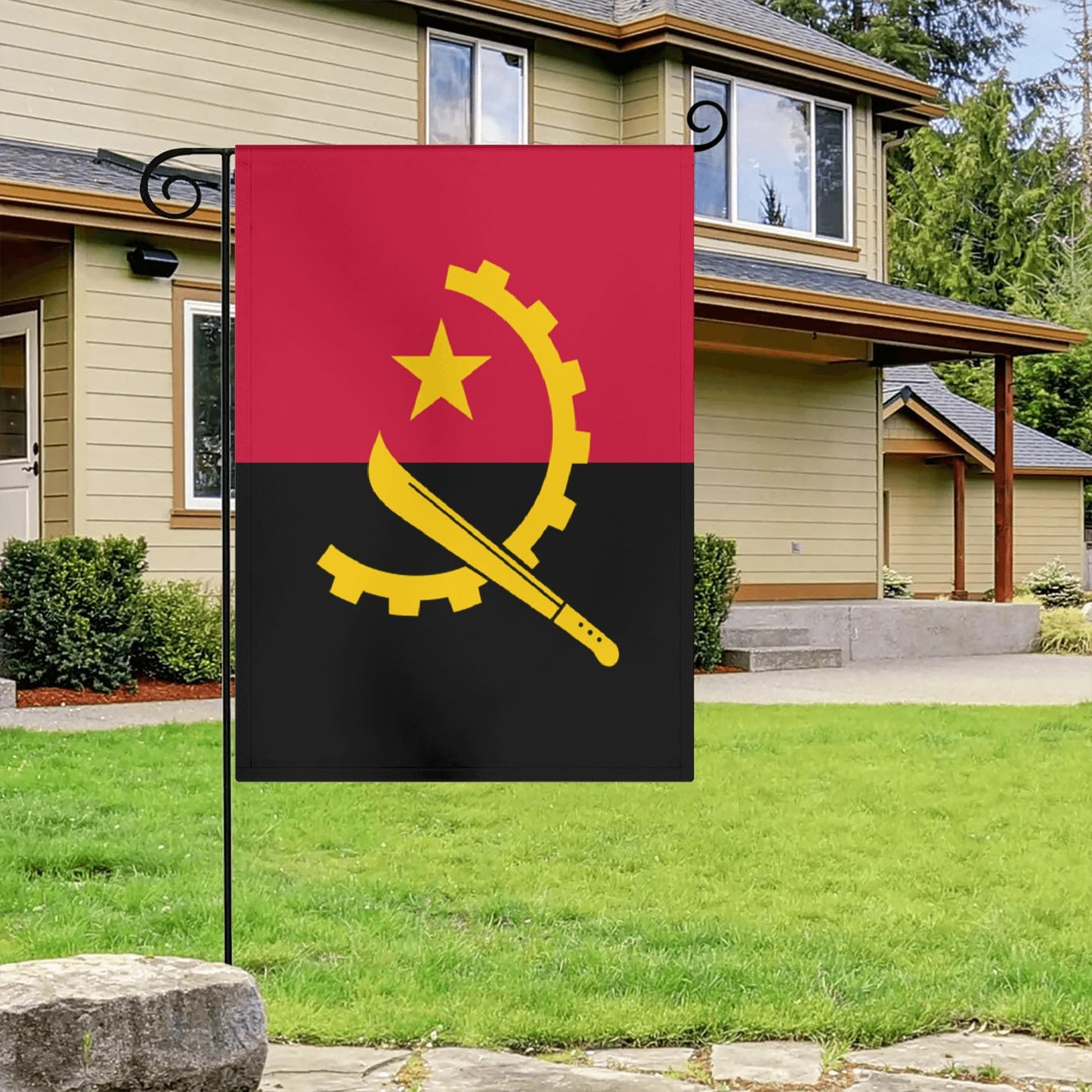 Angola (Garden Flag Banner 12.5 x18 In)