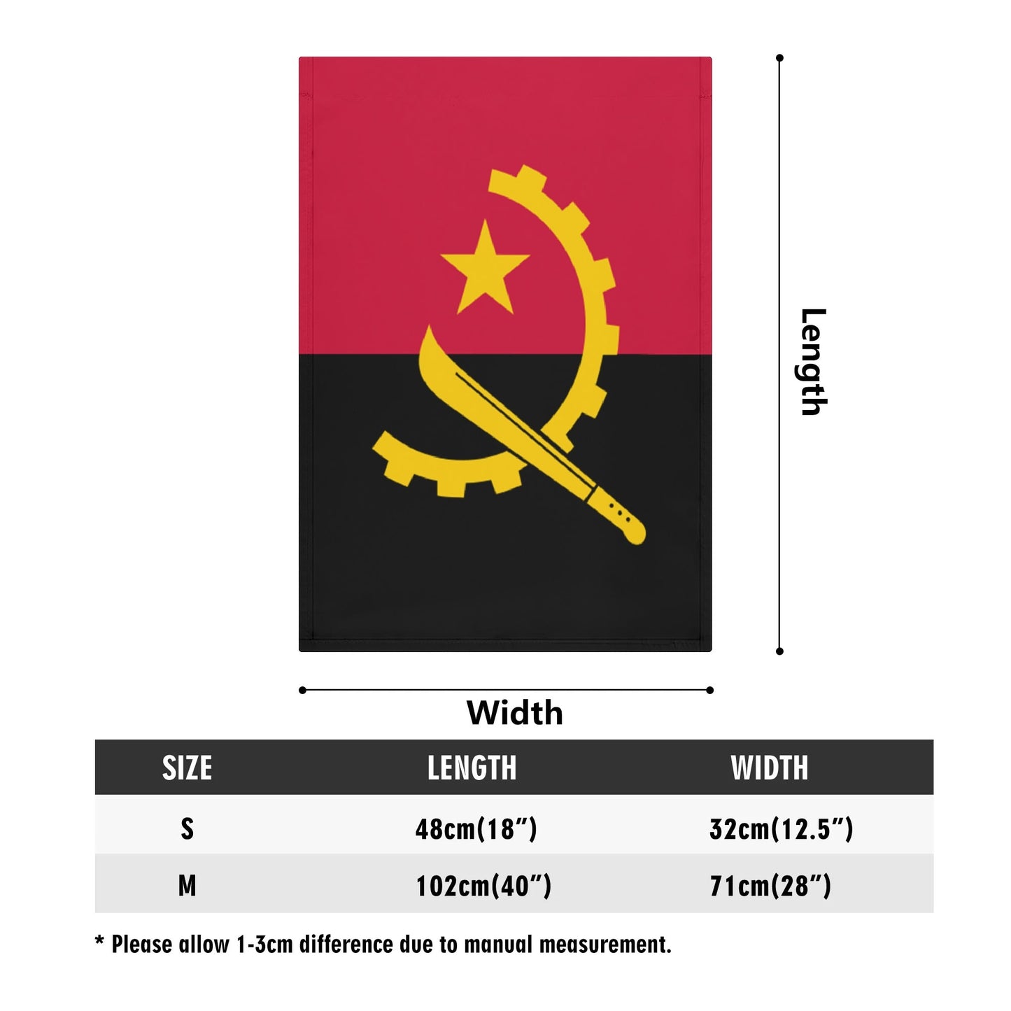 Angola (Garden Flag Banner 12.5 x18 In)