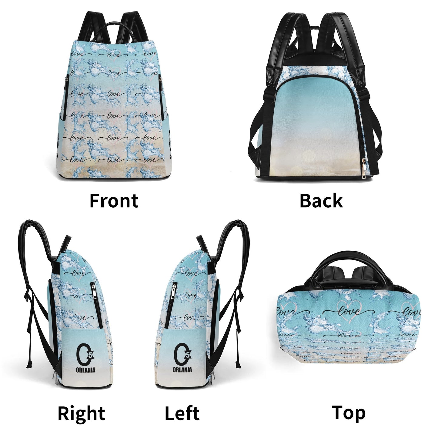 OREU (Travel PU Daypack Anti-theft Backpack Nursing Bag)
