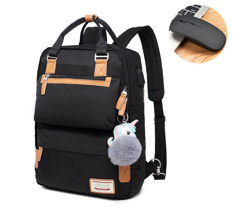 OREU-G (Shoulder Laptop Bag 15.6-inch Female Fashion Waterproof And Shockproof)