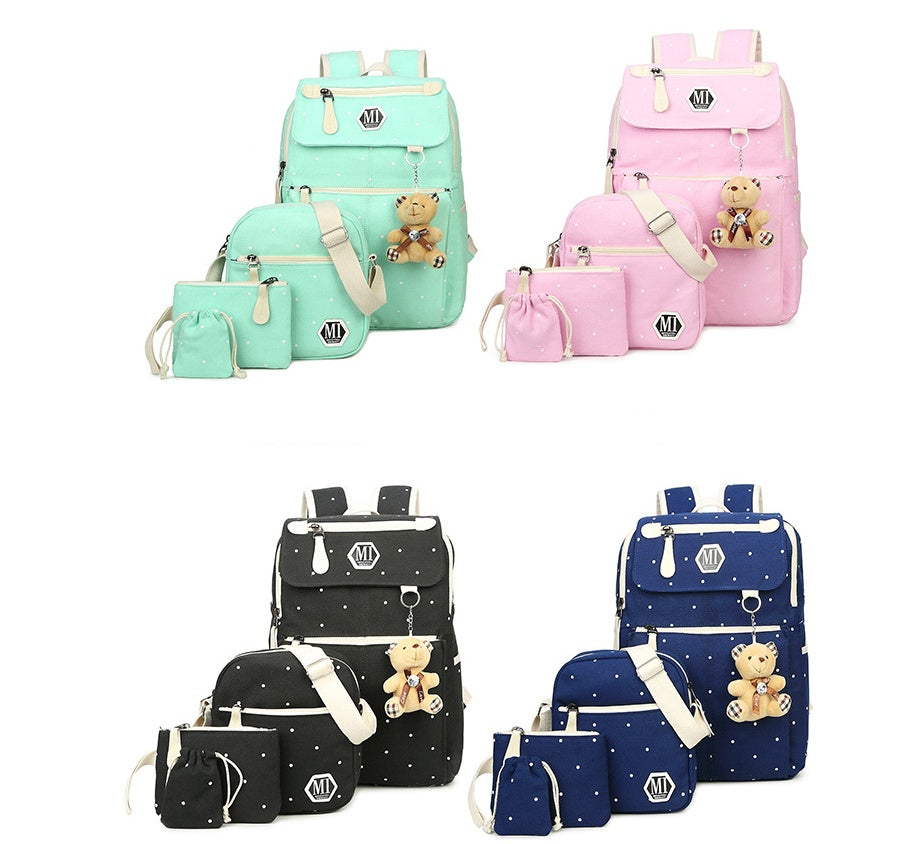OREU19 (Canvas Print Polka Dot Backpack)