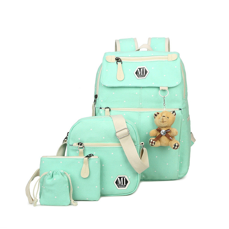 OREU19 (Canvas Print Polka Dot Backpack)
