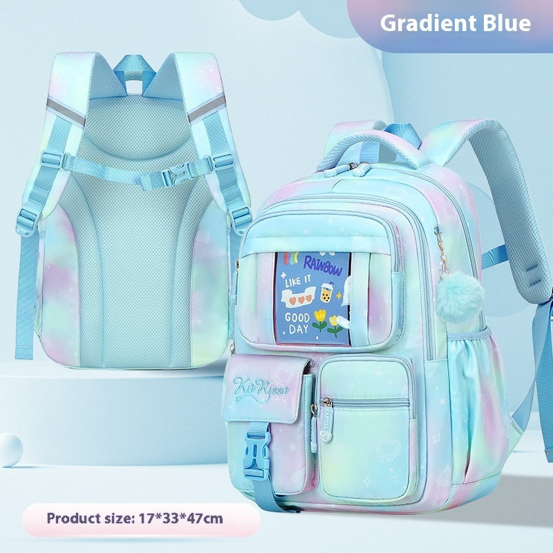 OREU1 Pink Princess Primary School Student Schoolbag Children Backpack Girl Lightweight And Large Capacity