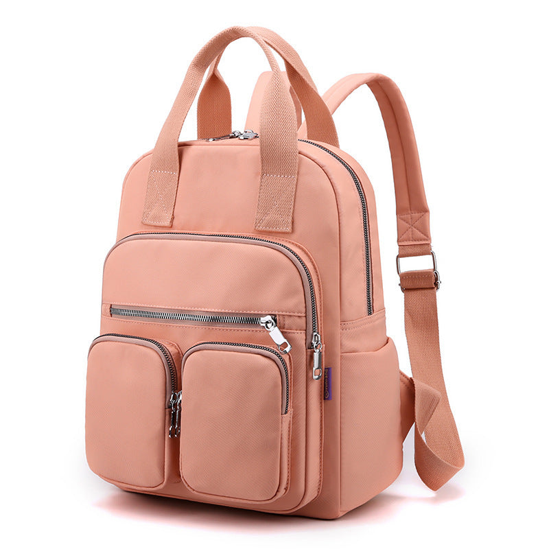 OREU-A (Women's Fashion Large Capacity Multi-pocket Nylon Cloth Backpack)
