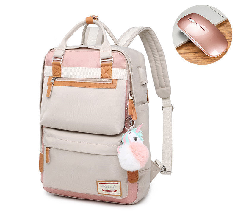OREU-G (Shoulder Laptop Bag 15.6-inch Female Fashion Waterproof And Shockproof)