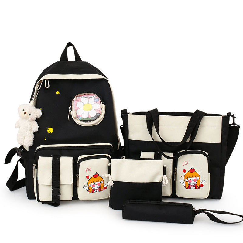 Schoolbag Girl Girl Cute High School Student College Student Large Capacity Backpack