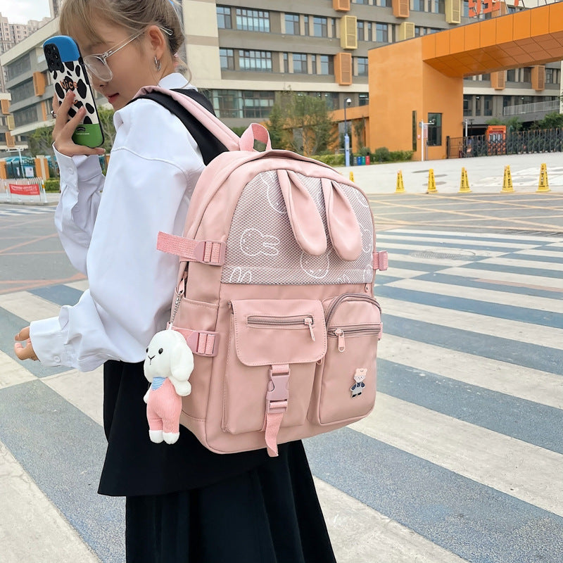 Cute Girl Backpack With Large Capacity And Light Shoulders