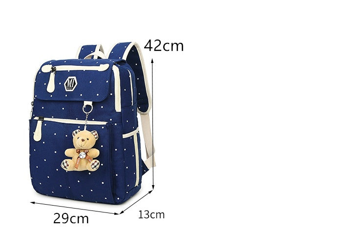 OREU19 (Canvas Print Polka Dot Backpack)