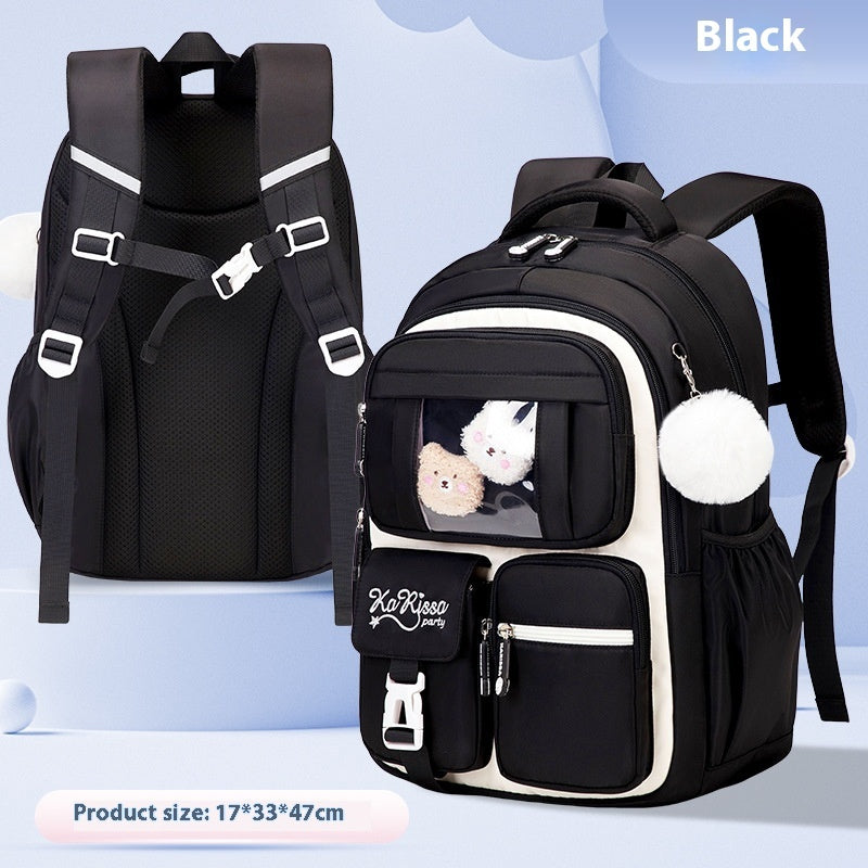 OREU1 Pink Princess Primary School Student Schoolbag Children Backpack Girl Lightweight And Large Capacity
