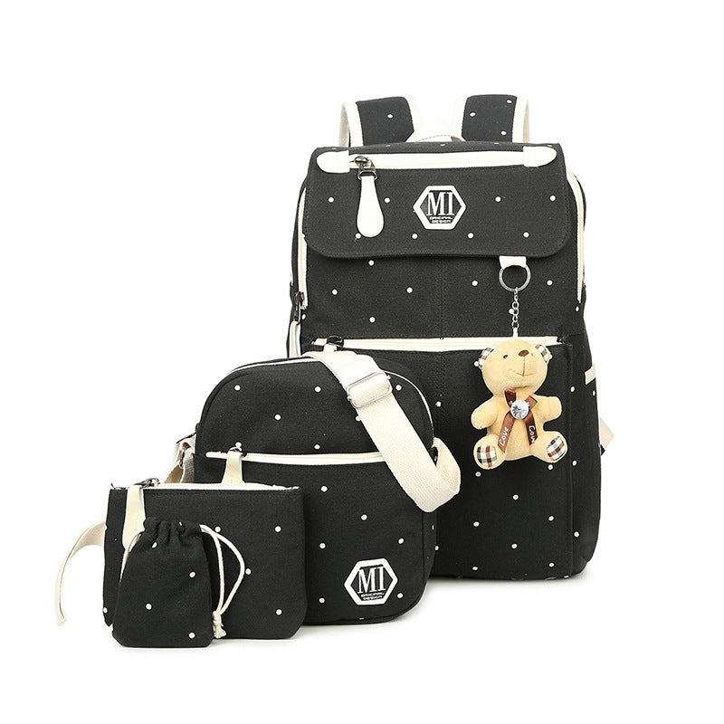 OREU19 (Canvas Print Polka Dot Backpack)