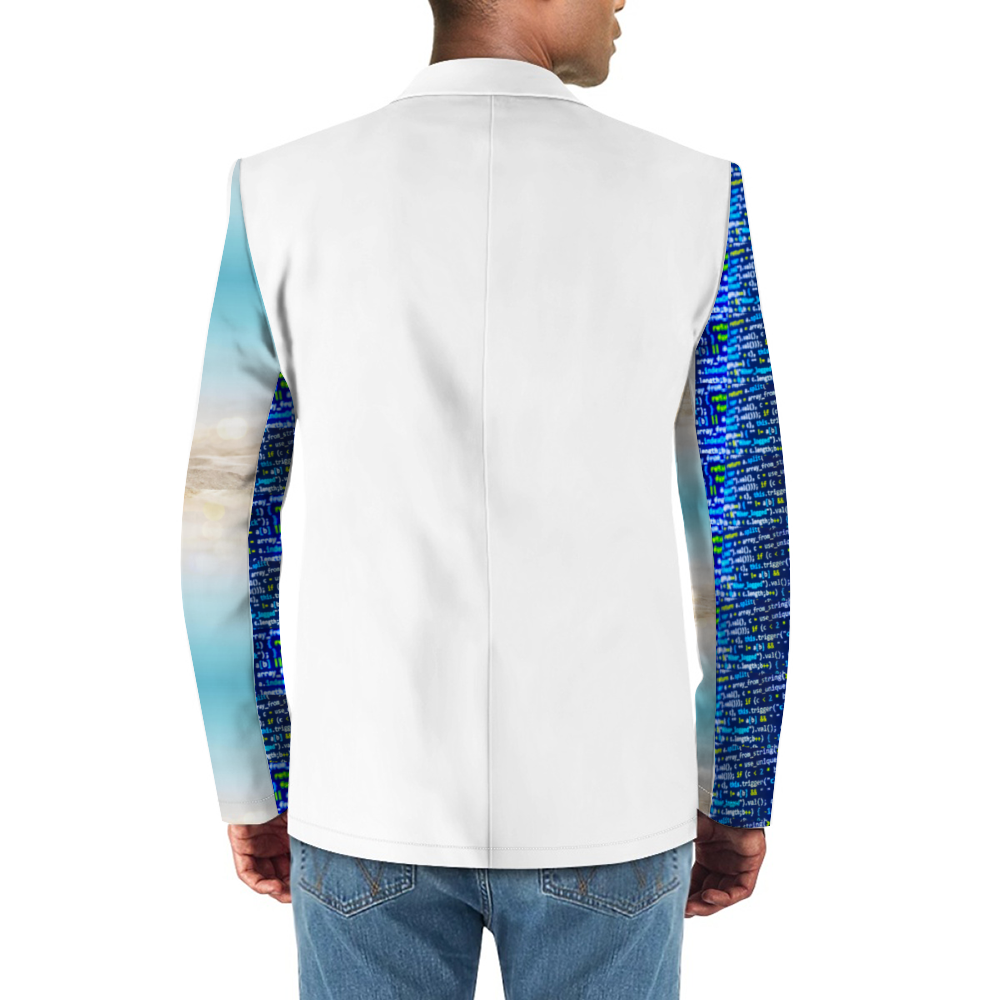 FLOW (Men Casual Suit Blazer with Pockets Coat Fashion)