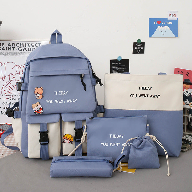 OREU-F (Backpack Five-piece Set Color Matching Middle School Students)
