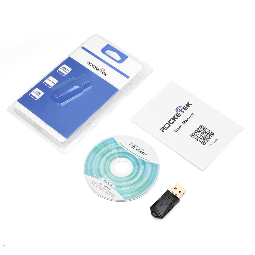 Rocketek 300Mbps wireless USB WiFi adapter/Utral-Fast External wireless wi-fi receiver/Portable network card 802.11n/a/g Dongle