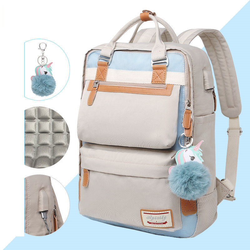 OREU-G (Shoulder Laptop Bag 15.6-inch Female Fashion Waterproof And Shockproof)