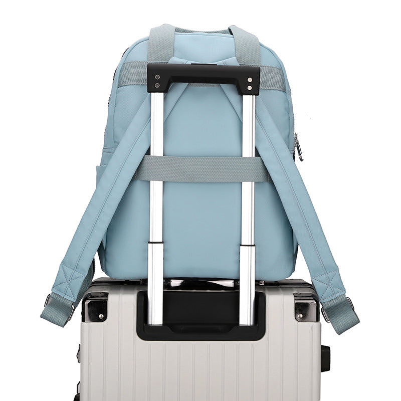OREU-A (Women's Fashion Large Capacity Multi-pocket Nylon Cloth Backpack)