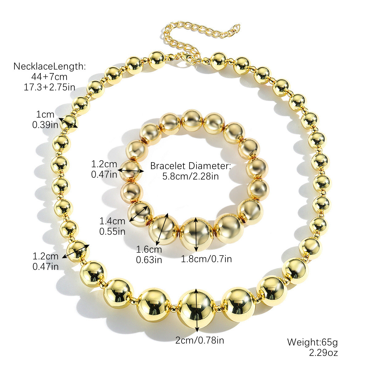 Cross-border New Necklace Hip-hop Amazon European and American Explosions CCB Bracelet Necklace Combination suit Hip-hop Necklace