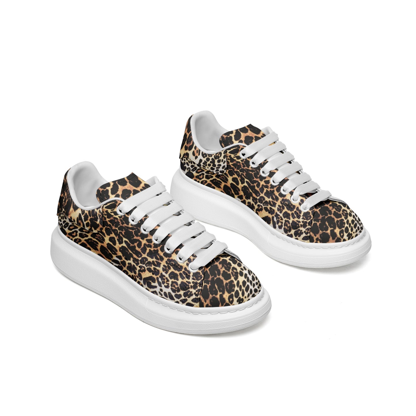 Unisex Non Slip Lace Up Faux Leather Sneakers JAGUAR 1