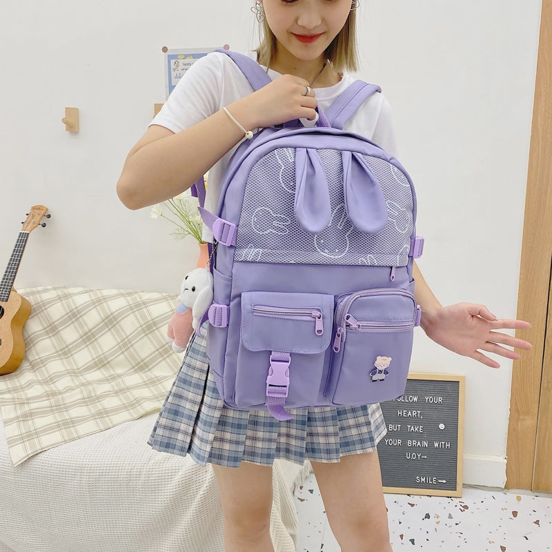 Cute Girl Backpack With Large Capacity And Light Shoulders