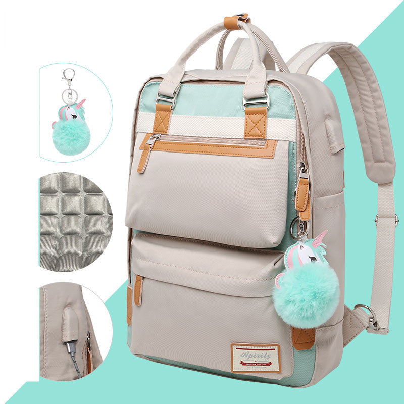 OREU-G (Shoulder Laptop Bag 15.6-inch Female Fashion Waterproof And Shockproof)