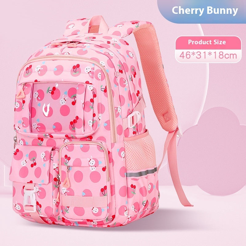 OREU1 Pink Princess Primary School Student Schoolbag Children Backpack Girl Lightweight And Large Capacity