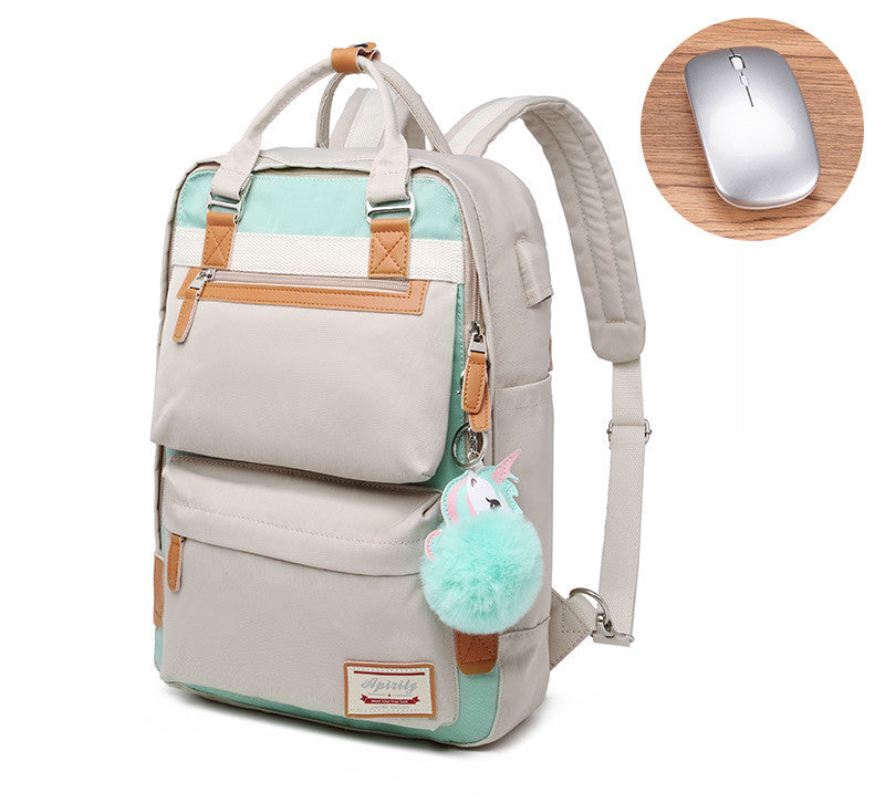 OREU-G (Shoulder Laptop Bag 15.6-inch Female Fashion Waterproof And Shockproof)