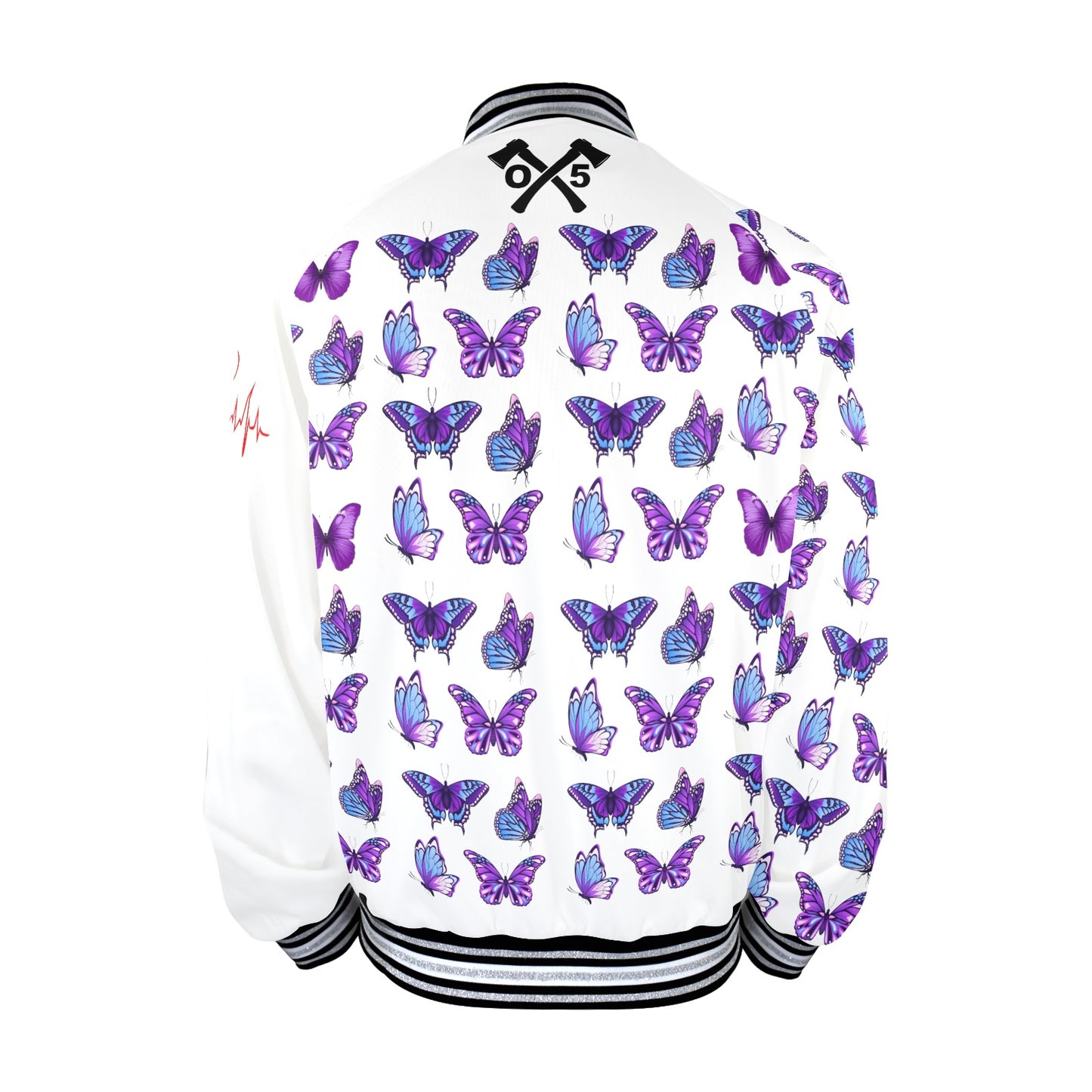 PLAYER 1 (Men's Striped Trim Bomber Jacket)