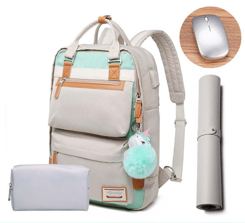 OREU-G (Shoulder Laptop Bag 15.6-inch Female Fashion Waterproof And Shockproof)