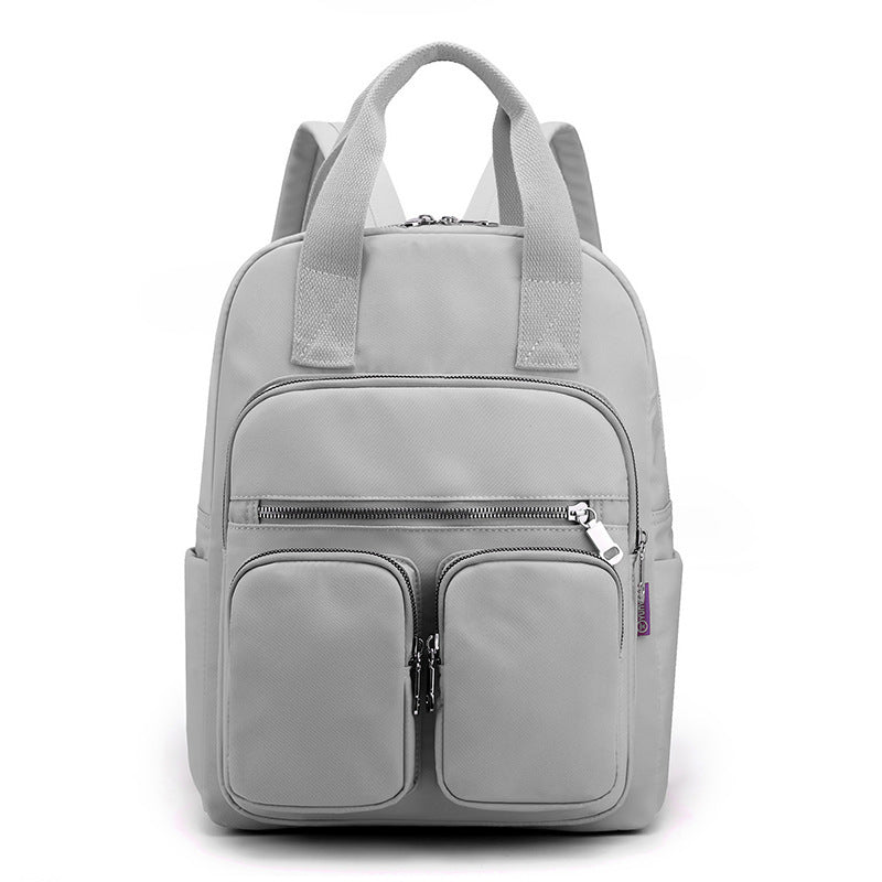 OREU-A (Women's Fashion Large Capacity Multi-pocket Nylon Cloth Backpack)