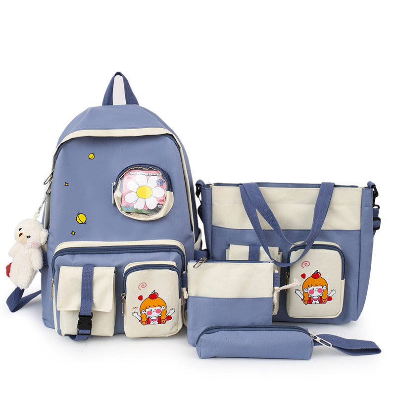 Schoolbag Girl Girl Cute High School Student College Student Large Capacity Backpack