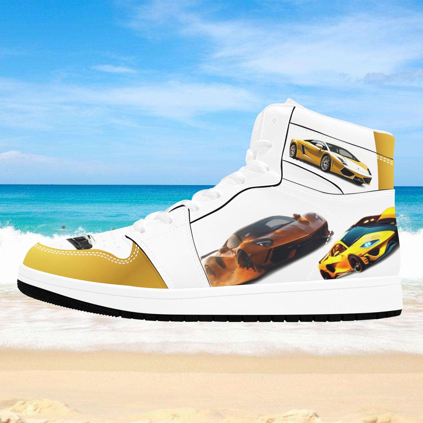 LAMBOX White - Men's High Top Sneakers