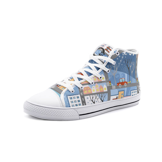 Unisex High Top Canvas Shoes BLUE