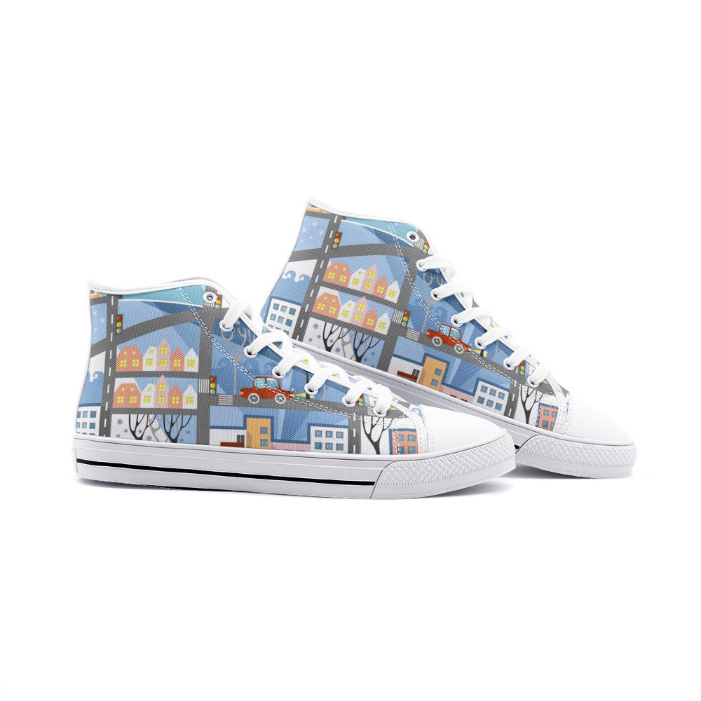 Unisex High Top Canvas Shoes BLUE