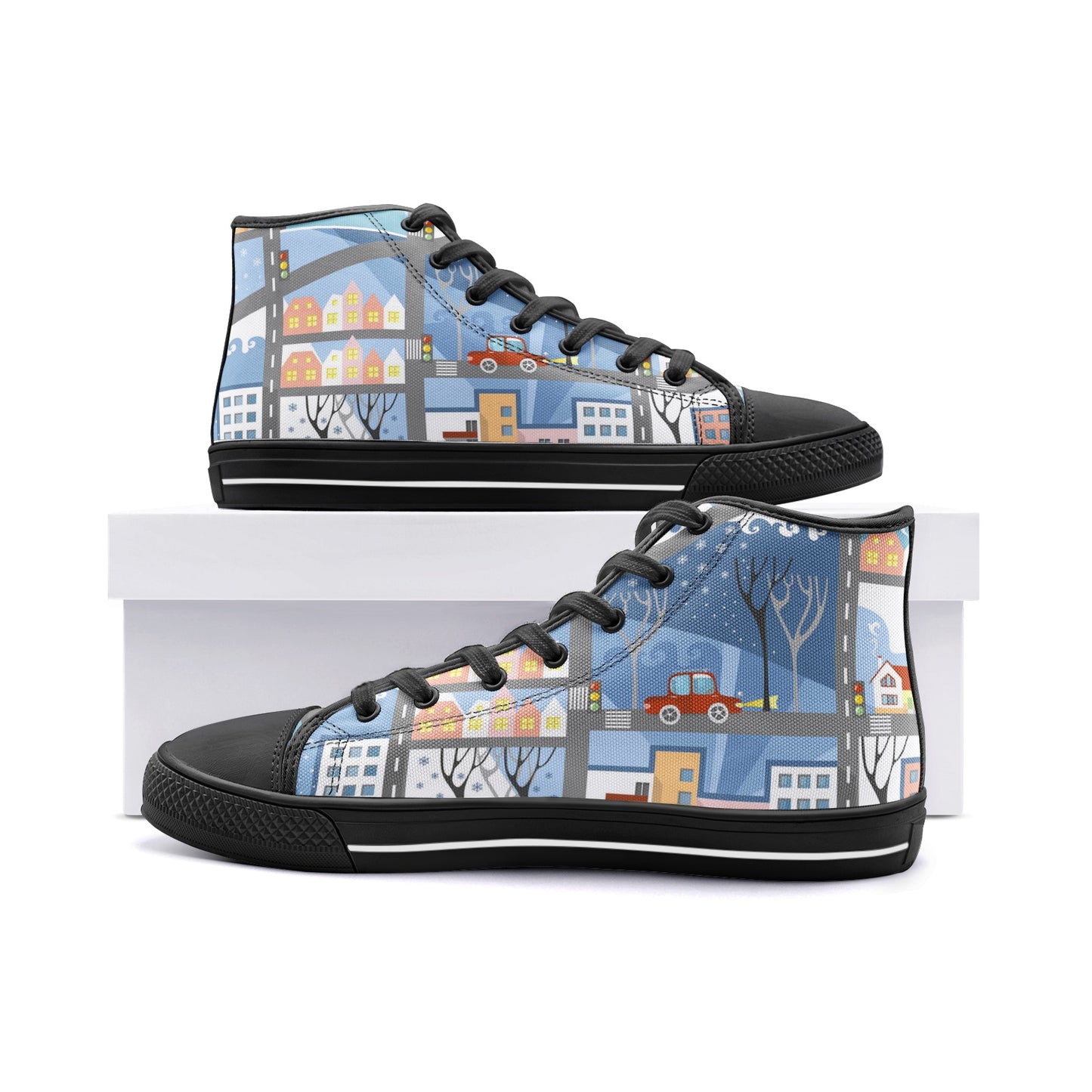 Unisex High Top Canvas Shoes BLUE