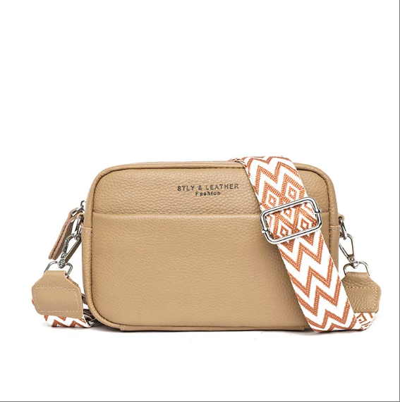 Women's bags Leather 2024new fashion simple shoulder messenger bag top layer leather small square bag