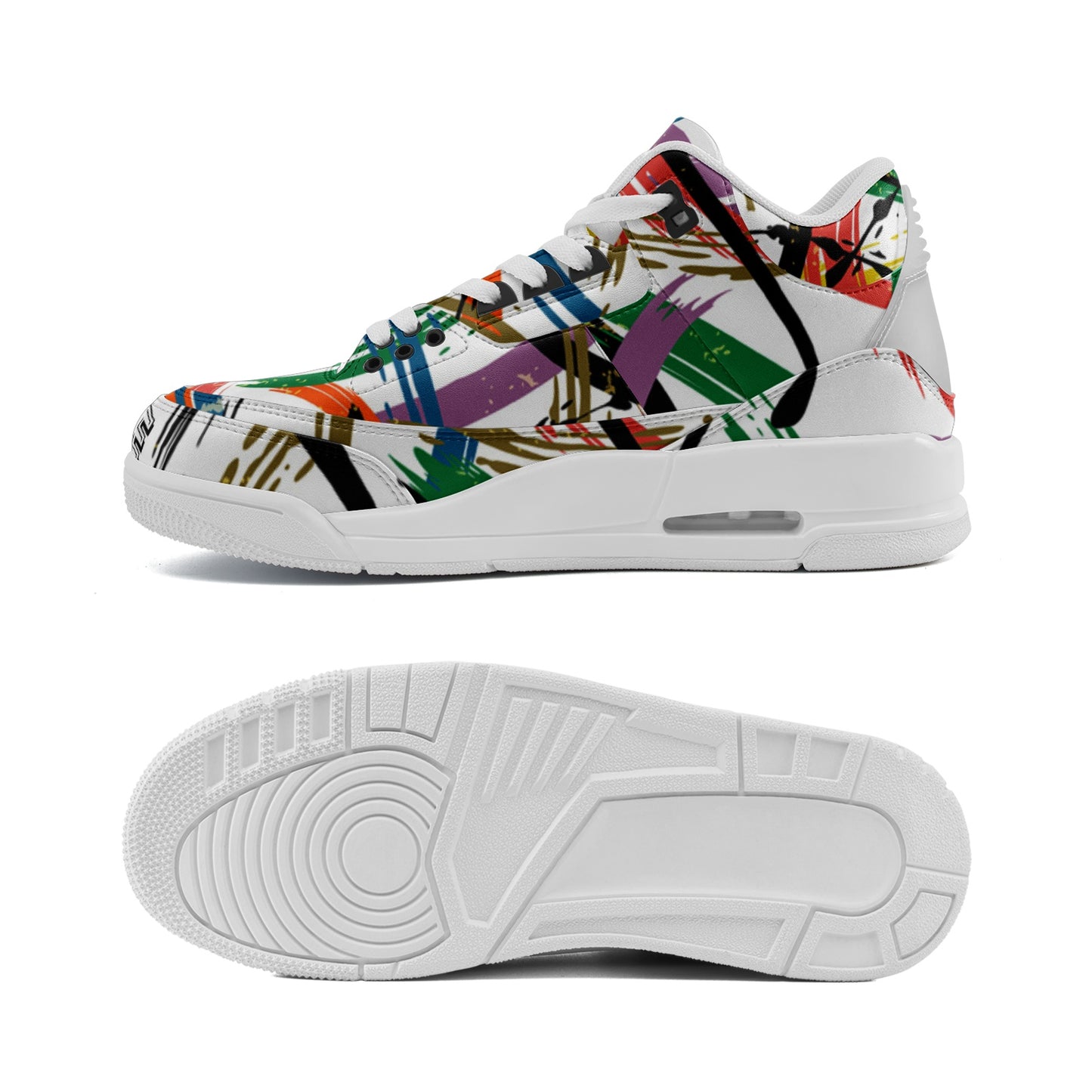 Unisex Non Slip Sneakers Lace Up Fashion Shoes RAYBOWN C