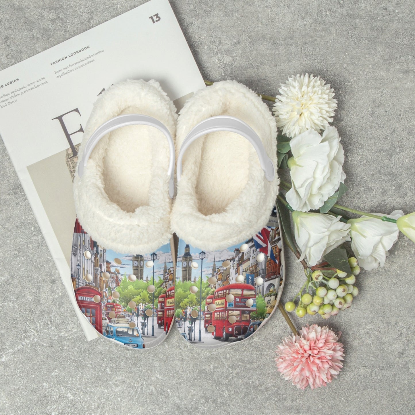 OX5 (UK) Lined All Over Printed Clogs