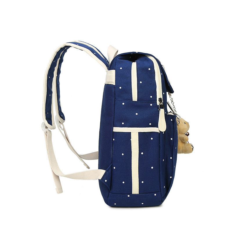 OREU19 (Canvas Print Polka Dot Backpack)
