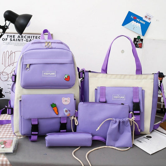 OREU-L (Canvas Backpack Women Korean Harajuku)