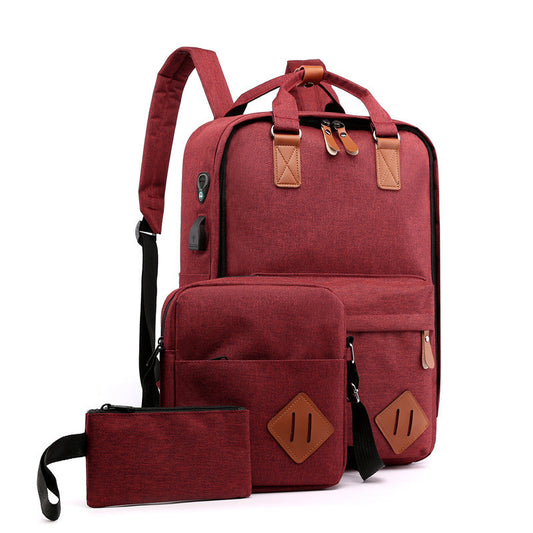 OREU9 (Backpack Male Business Casual USB Computer Backpack Large Capacity)